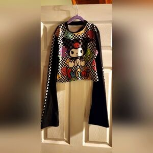 Blackmilk kuromi bell sleeve crop top